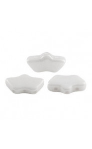 Les perles par Puca® Delos beads Opaque white ceramic look 03000/14400
